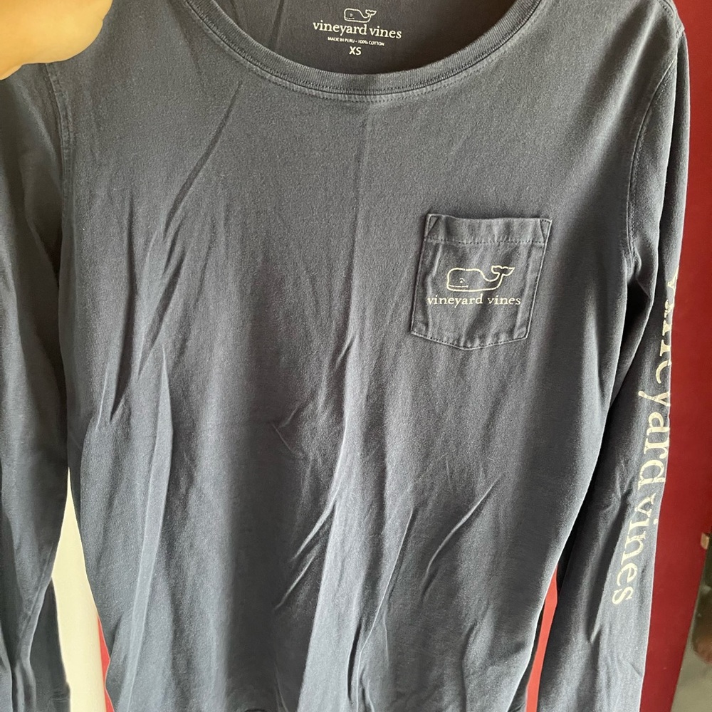 navy blue vine yard vines long sleeve size  womens xsmall